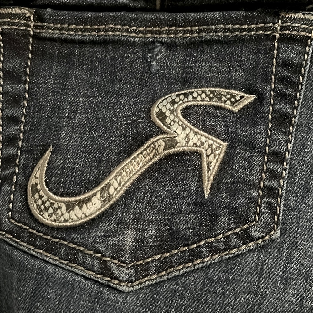 Rock Republic Womens Blue Studded Flare Jeans‎ - Picture 9 of 12